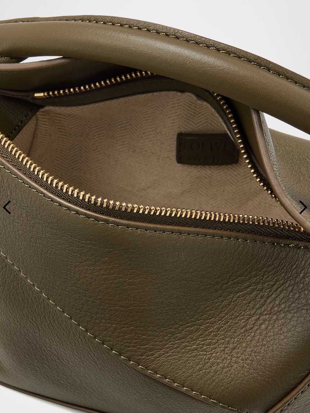 Loewe Puzzle Mini Top-Handle Bag in Olive Green Khaki - Brand New Condition - Picture 4 of 4